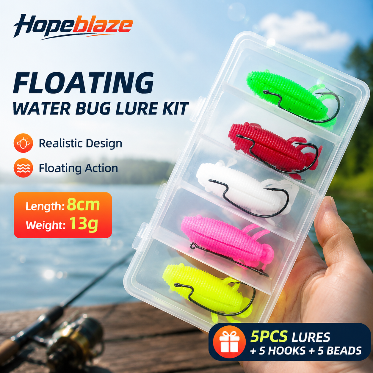Fishing Hook Offset - 5pcs Floating Soft Frog Lure TPR