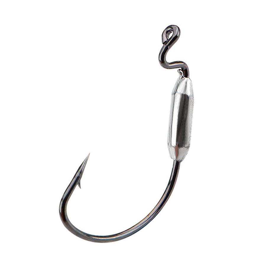 5pcs Soft Worm Lure 1/0# 2/0#  - مراجعة Fishing Hook Offset وسعره