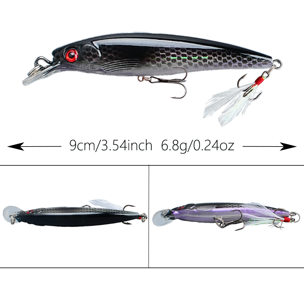 10pcs Bionic Minnow Fishing Lu - مراجعة Fishing Hook Treble وسعره