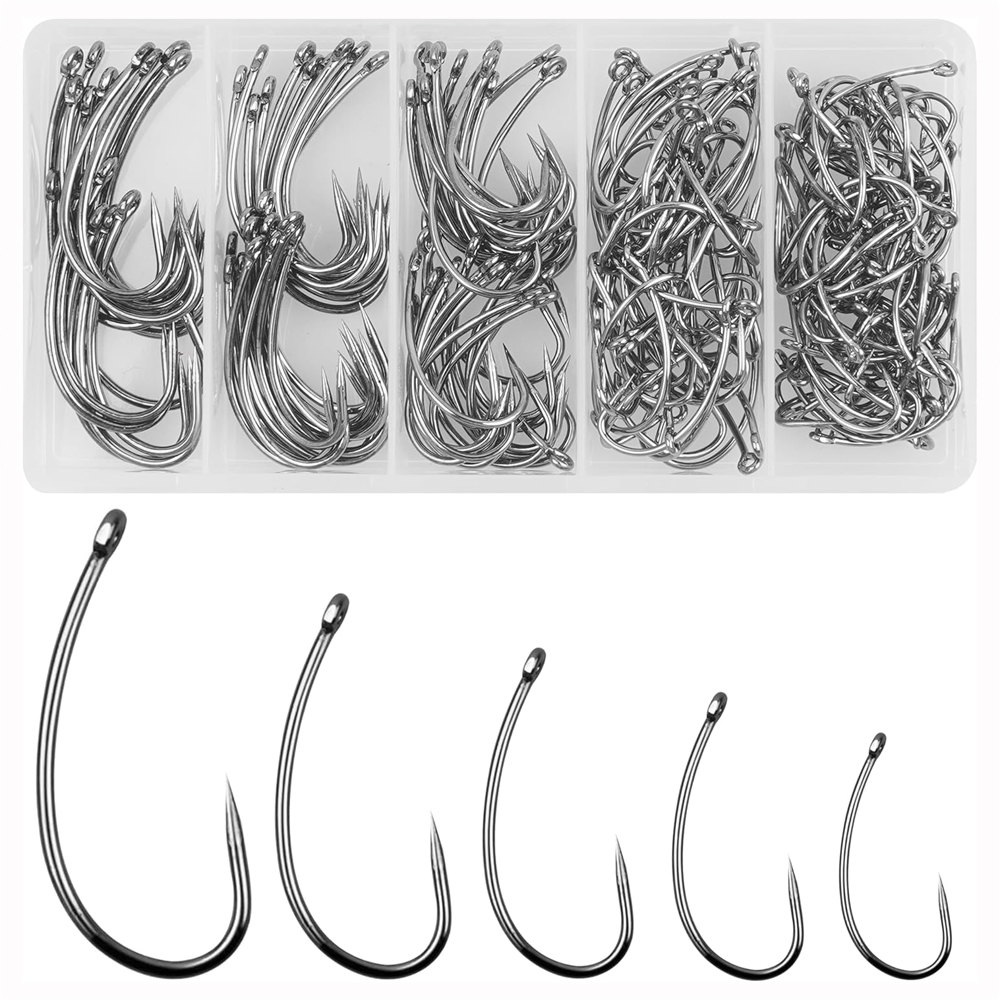 180PCS Barbless Fishing Hooks  - مراجعة Fishing Hook Barbless وسعره