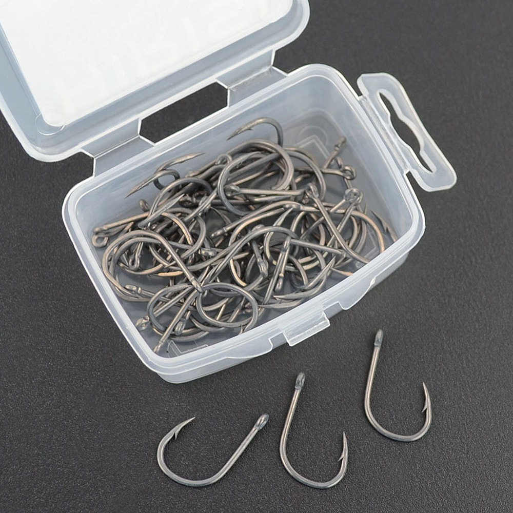 ABST  50Pcs Barbed Coated Carp - مراجعة Fishing Hook وسعره