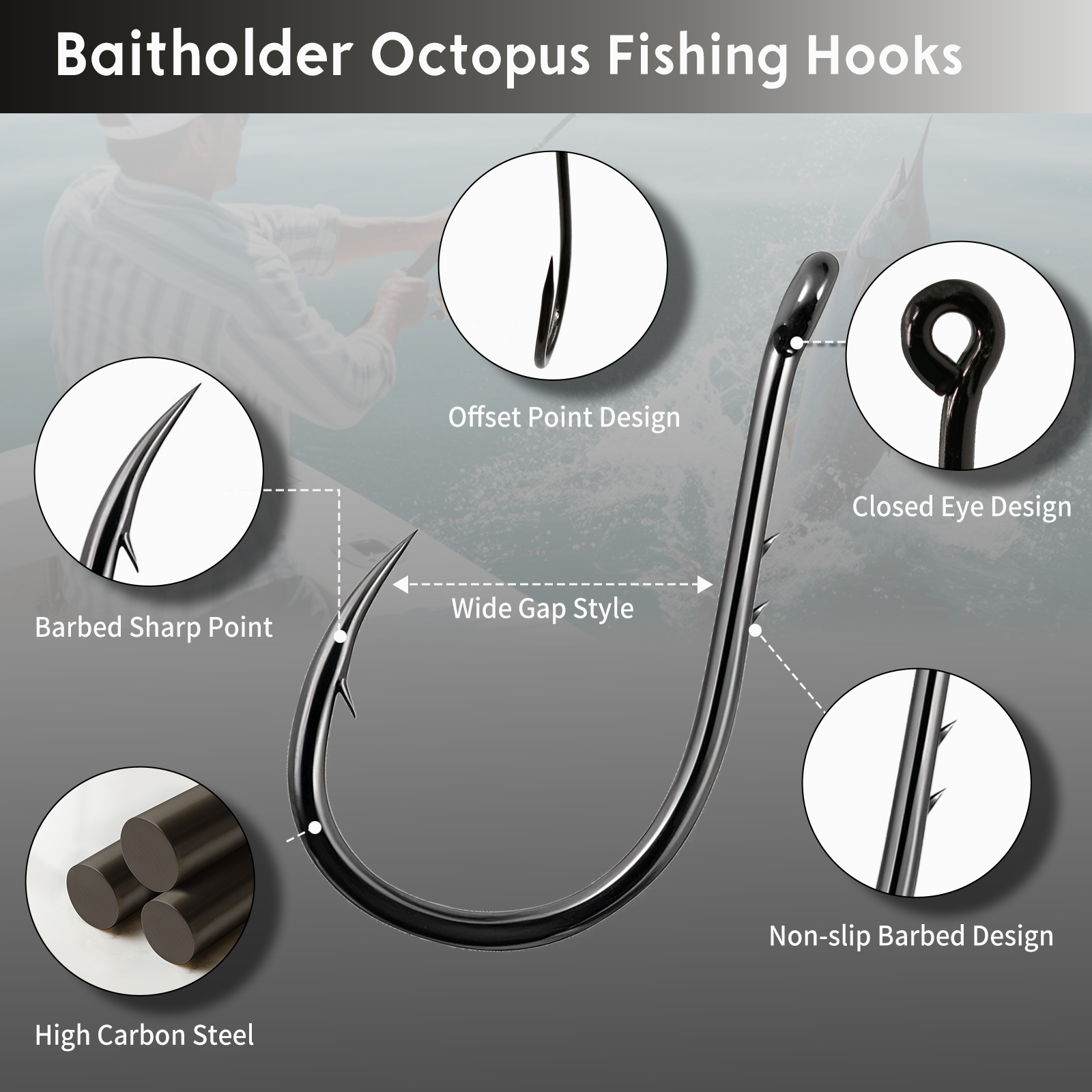 FishTrip Fishing Hook Octopus  - مراجعة Fishing Hook Circle وسعره