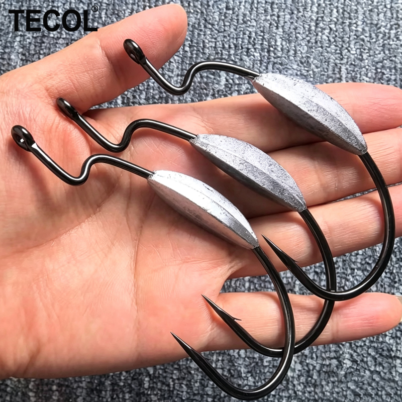TECOL 3PCS 6/0 8/0 10/0 Weight - مراجعة Fishing Hook Offset وسعره
