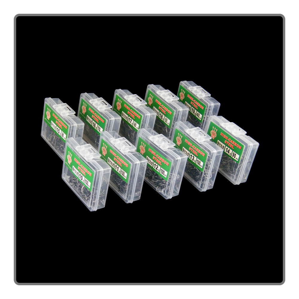 40-100Pcs per box Boxed fishho - مراجعة Fishing Hook Assortment وسعره
