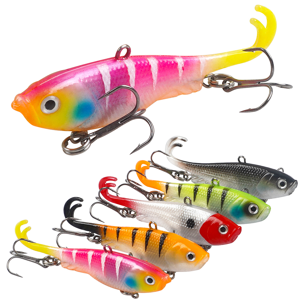 10Pcs/5Pcs Soft Fishing Lures  - مراجعة Fishing Hook Treble وسعره