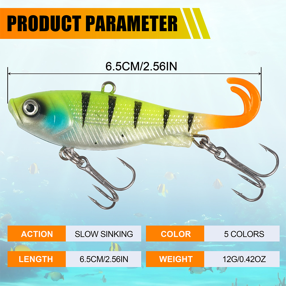 10Pcs/5Pcs Soft Fishing Lures  - مراجعة Fishing Hook Treble وسعره