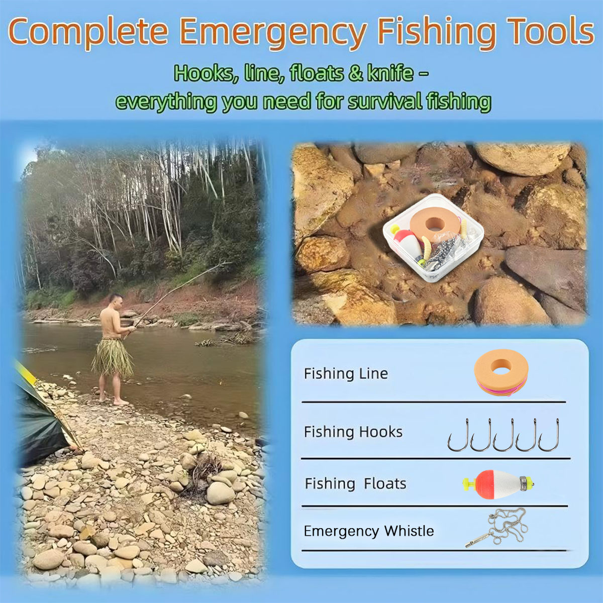 Portable Emergency Fishing Gea - مراجعة Fishing Hook Box وسعره