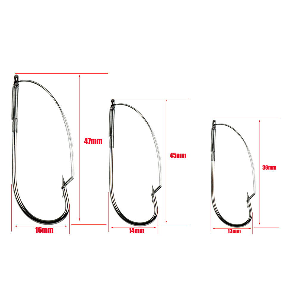 10Pcs/box Fishing Wacky Weedle - مراجعة Fishing Hook Box وسعره
