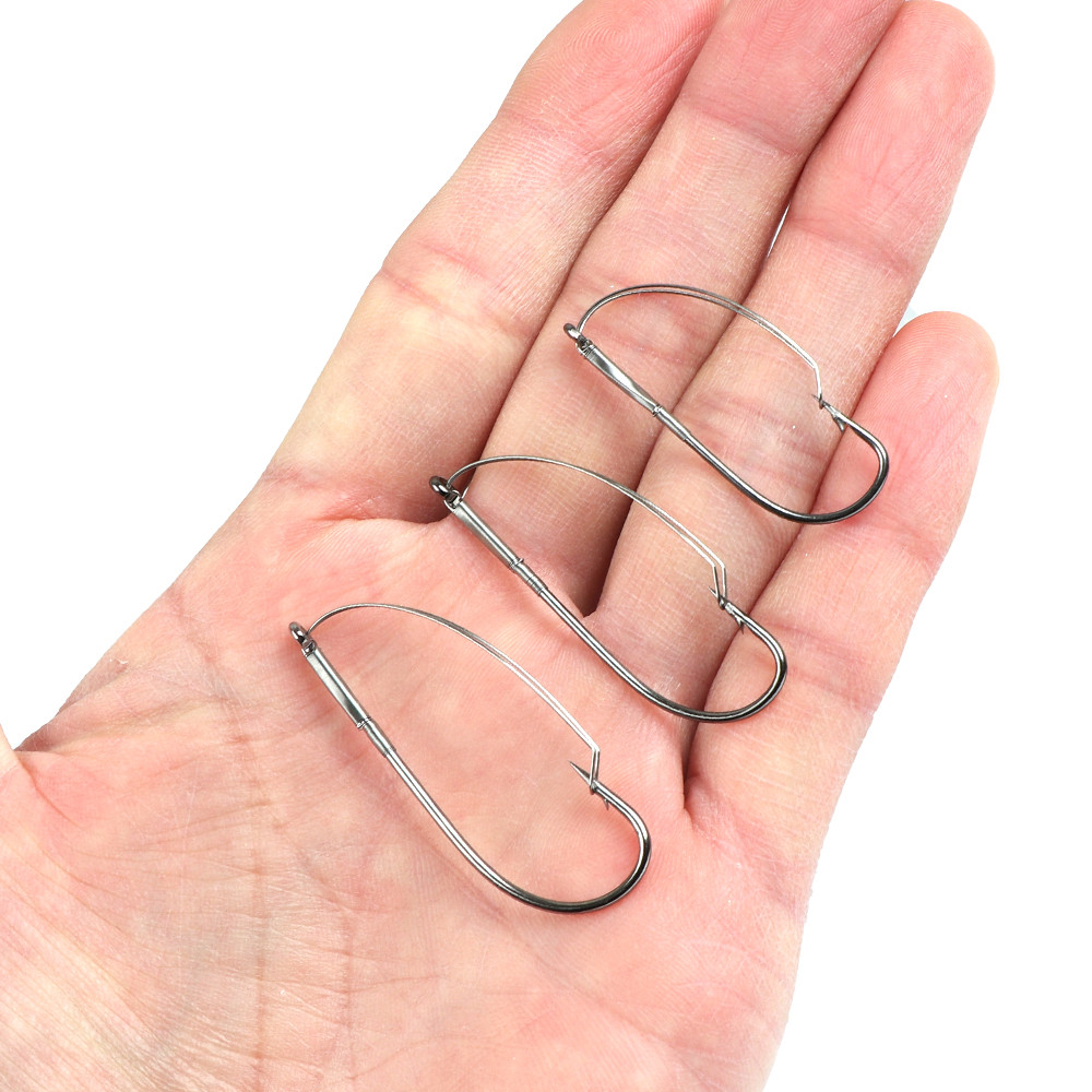 10Pcs/box Fishing Wacky Weedle - مراجعة Fishing Hook Box وسعره
