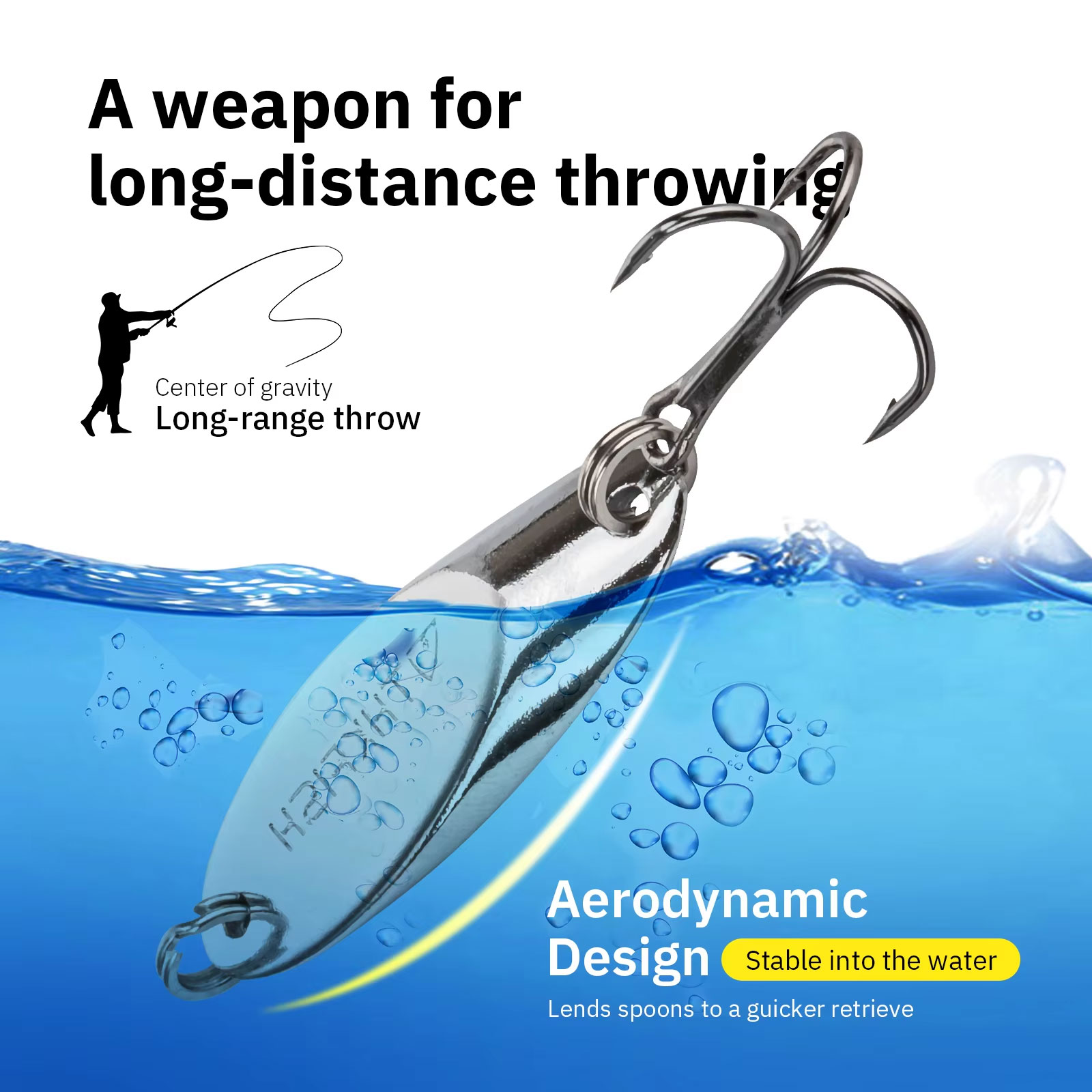 5pcs Metal Spinner Spoon Lures - مراجعة Fishing Hook Treble وسعره